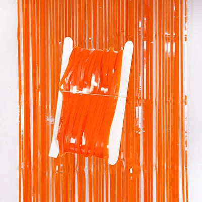 Rynx | 0.5M*1M New Halloween Party Background Orange Black Foil Curtain Halloween Photo Booth Background Curtain Halloween Background