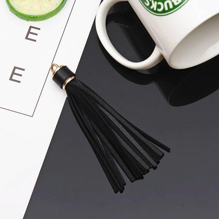 Lisslune | Vibrant 5-piece Synthetic Leather Tassel Fringe Set for Creative Jewelry and Craft Projects