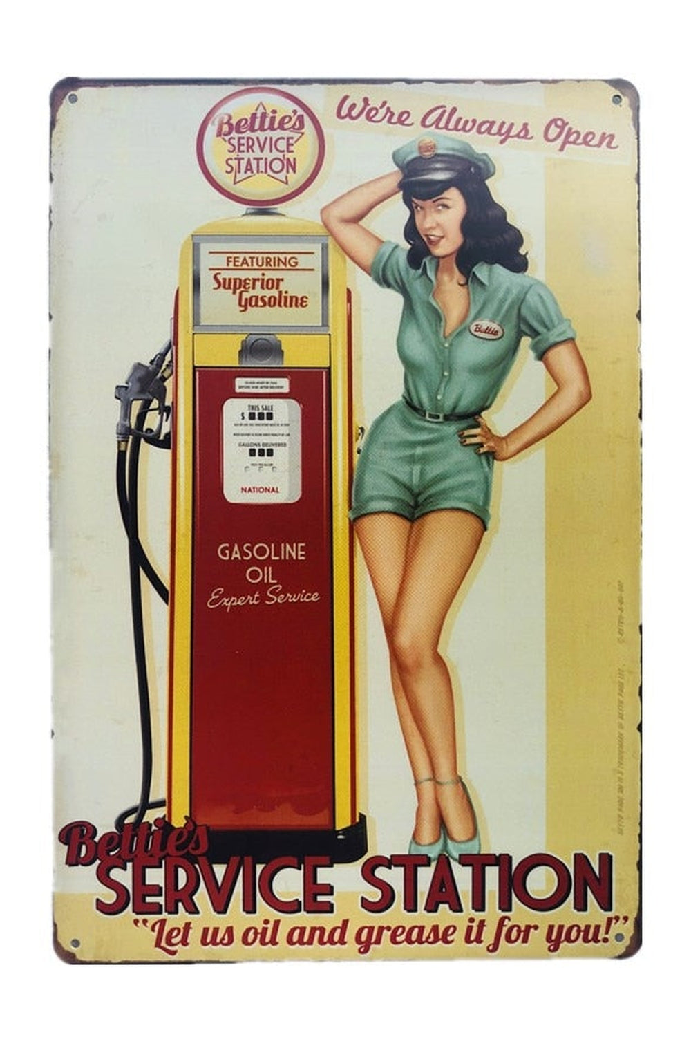 Lisslune | Service Girl Vintage Poster
