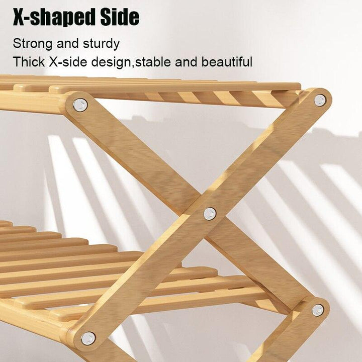 Lisslune | Elegant Bamboo Shoes Display and Storage Shelf