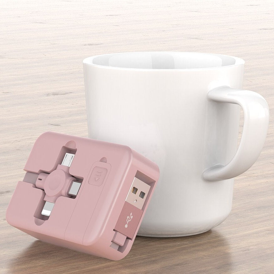 Lisslune | 3 in 1 USB charging cable roll Type-C Lighting Micro USB