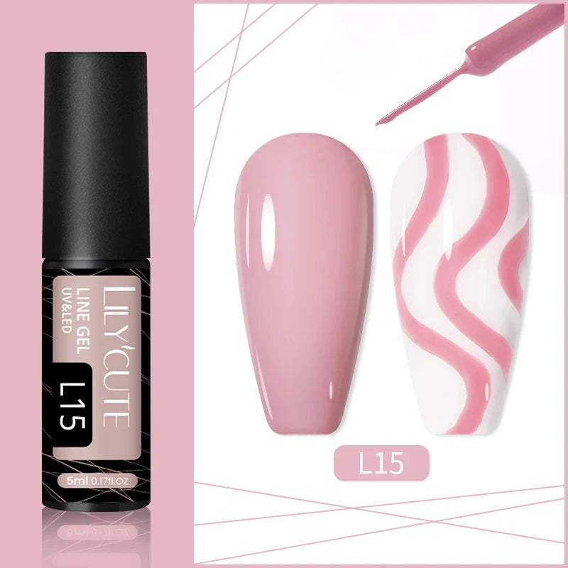 Rynx | 5ml Colorful Reflective Liner Gel Nail Polish Super Bright Painting Glitter Gel Graffiti Stripe Design Polish Manicure