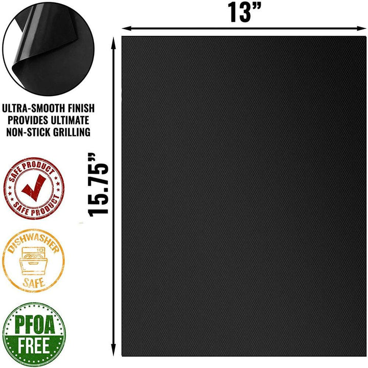 Lisslune | Ultimate Non-Stick Reusable BBQ Grill Mat for Healthier Outdoor Cooking