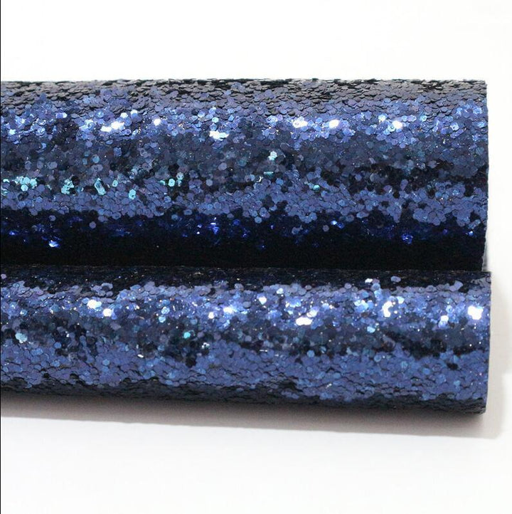 Lisslune | Sparkling Chunky Glitter Synthetic Leather Sheet - Ideal for creative DIY projects