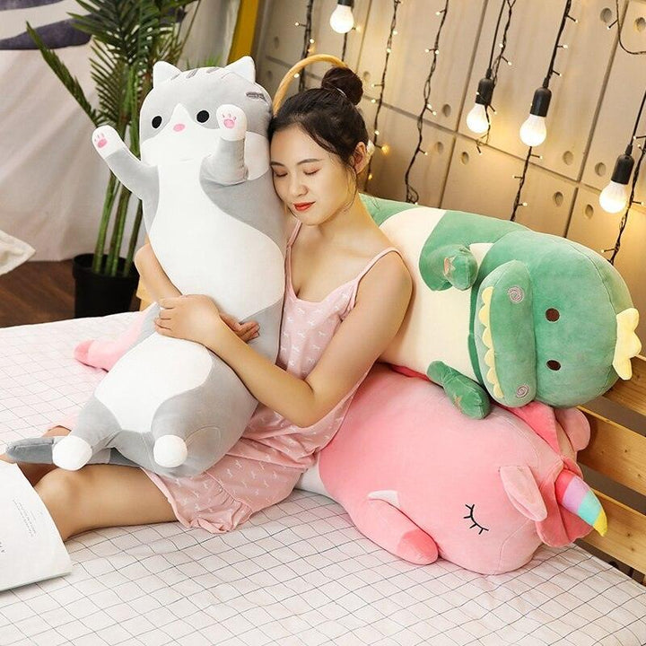 Lisslune | Magical Plush Dino Unicorn Kitty Sleep Pillow
