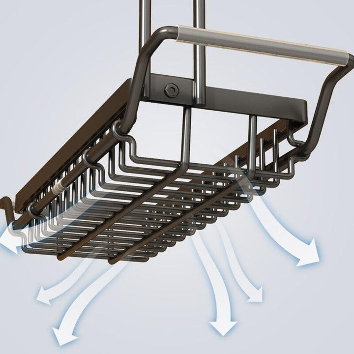 Lisslune | Adjustable Stainless Steel Sink Rack with Integrated Towel Holder - Perfect for Organizing Kitchen and Bath