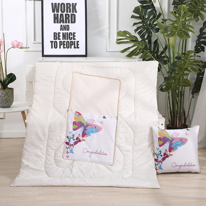 Lisslune | Cozy Convertible Pillow Quilt Combo Blanket
