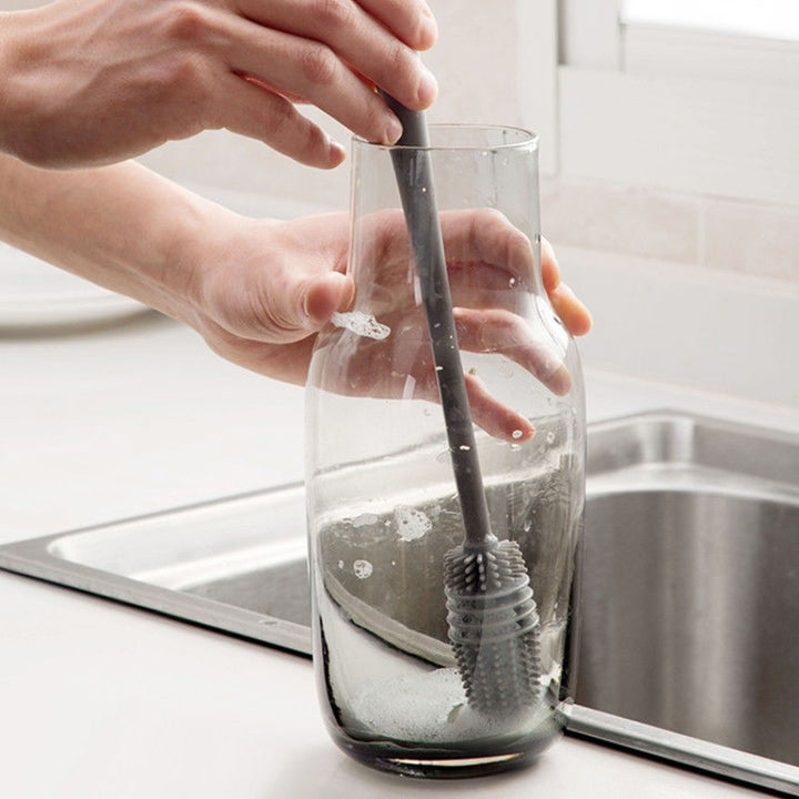 Lisslune | Small silicone dish brush with long handle
