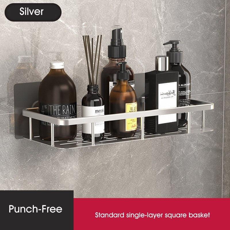 Lisslune | Stylish Wall-Mounted Space Aluminum Shower Organizer: Premium Bathroom Caddy