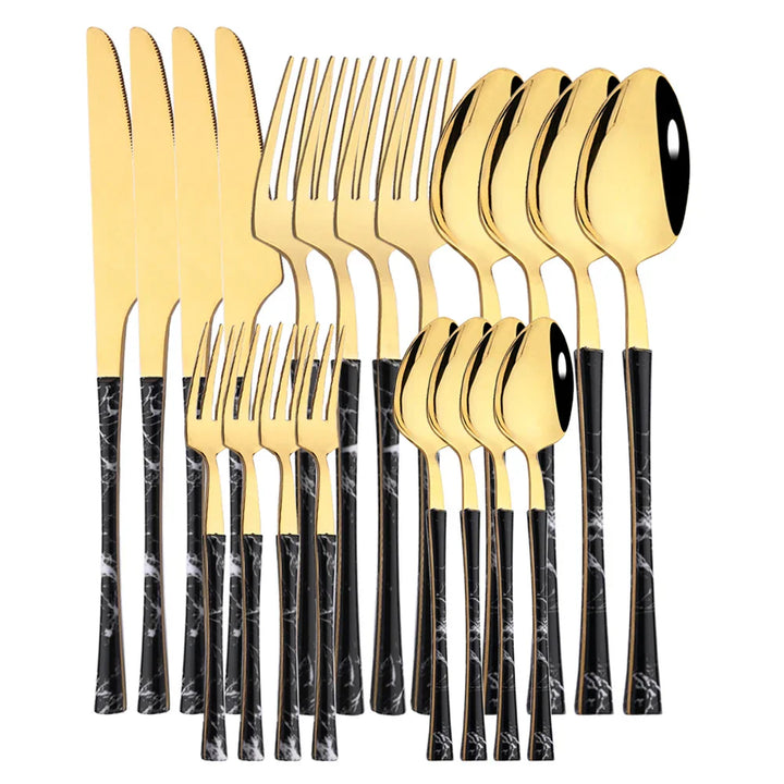 Lisslune | RusticDining | Stainless Steel Cutlery with Wooden Handles