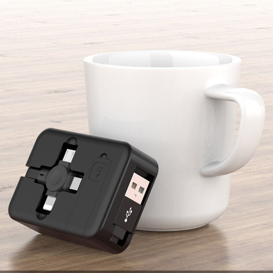 Lisslune | 3 in 1 USB charging cable roll Type-C Lighting Micro USB