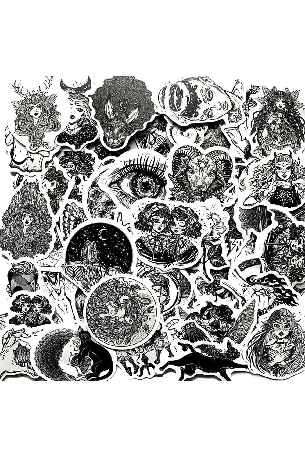 Lisslune | White Gothic Scrapbooking Stickers