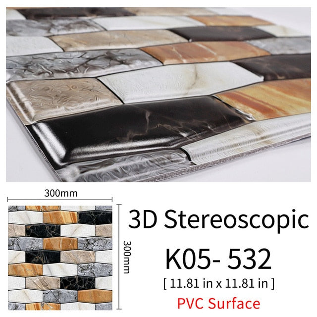 Lisslune | 3D Self-Adhesive Cobblestone Wall Stickers
