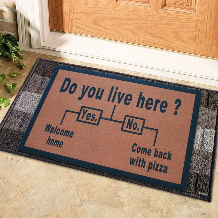 Lisslune | Do You Live Here Funny Anti-slip Doormat