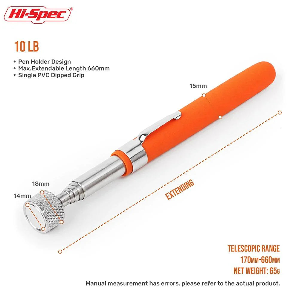 Lisslune | Heavy-Duty Telescopic Magnetic Pickup Tool - 8LB Capacity Stainless Steel Design