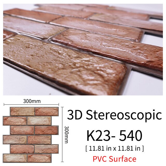 Lisslune | 3D Self-Adhesive Cobblestone Wall Stickers