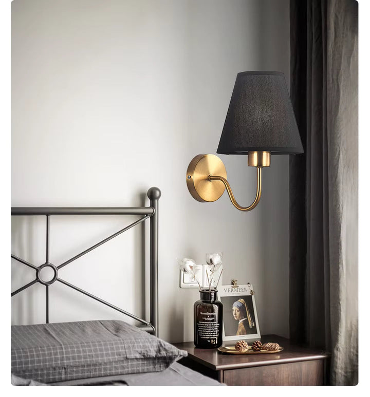 Lisslune | RusticGlow - Wandlamp van Stof in Amerikaanse Stijl