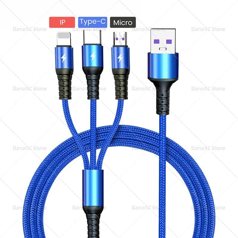 Lisslune | All-in-one Fast Charging Cable for Huawei, iPhone, and Samsung - The Ultimate Solution for Power