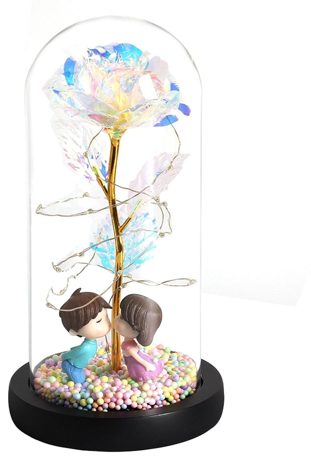 Lisslune | illuminated enchanted rose lamp