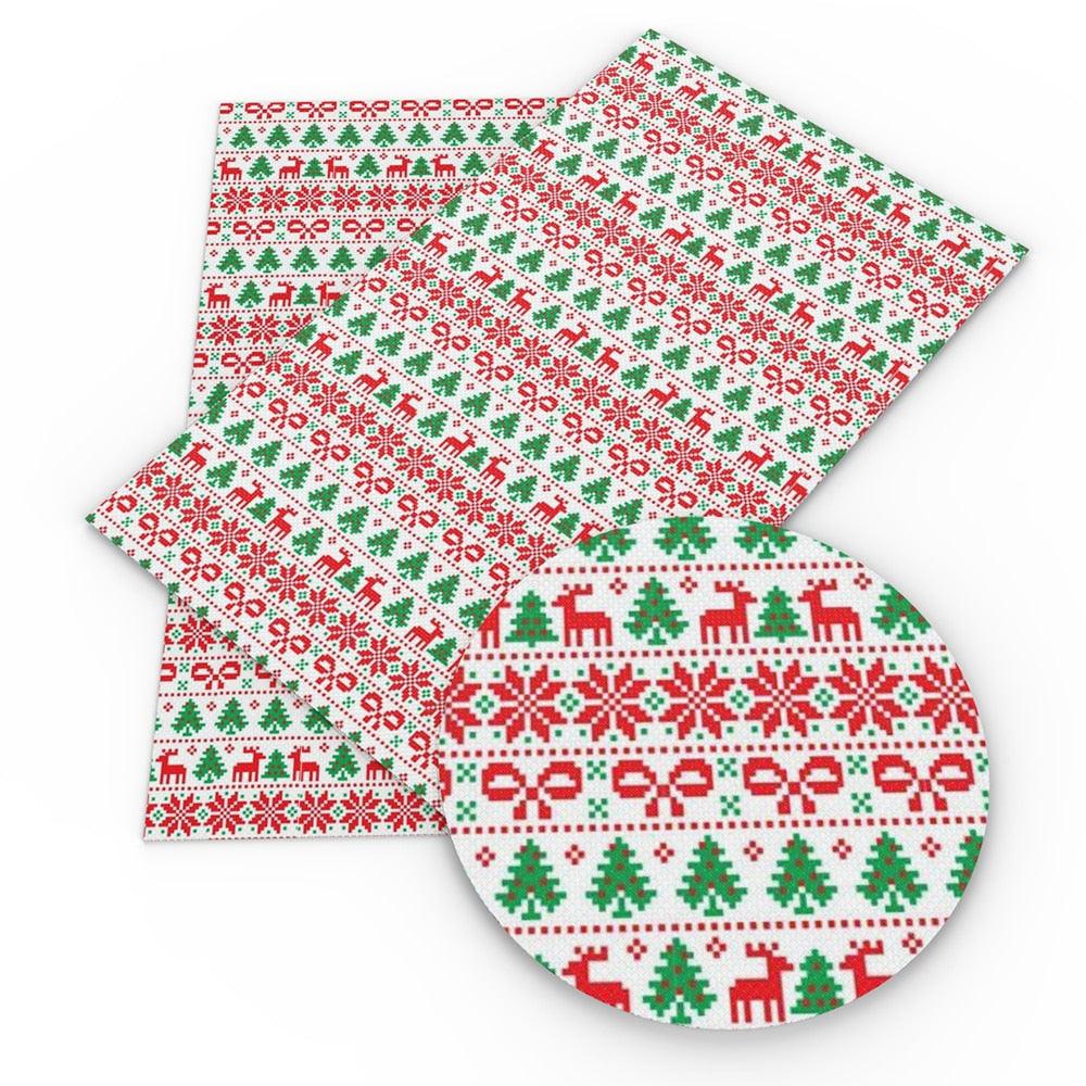 Lisslune | Crimson Holiday Synthetic Leather Craft Set - DIY Festive Fabric Set