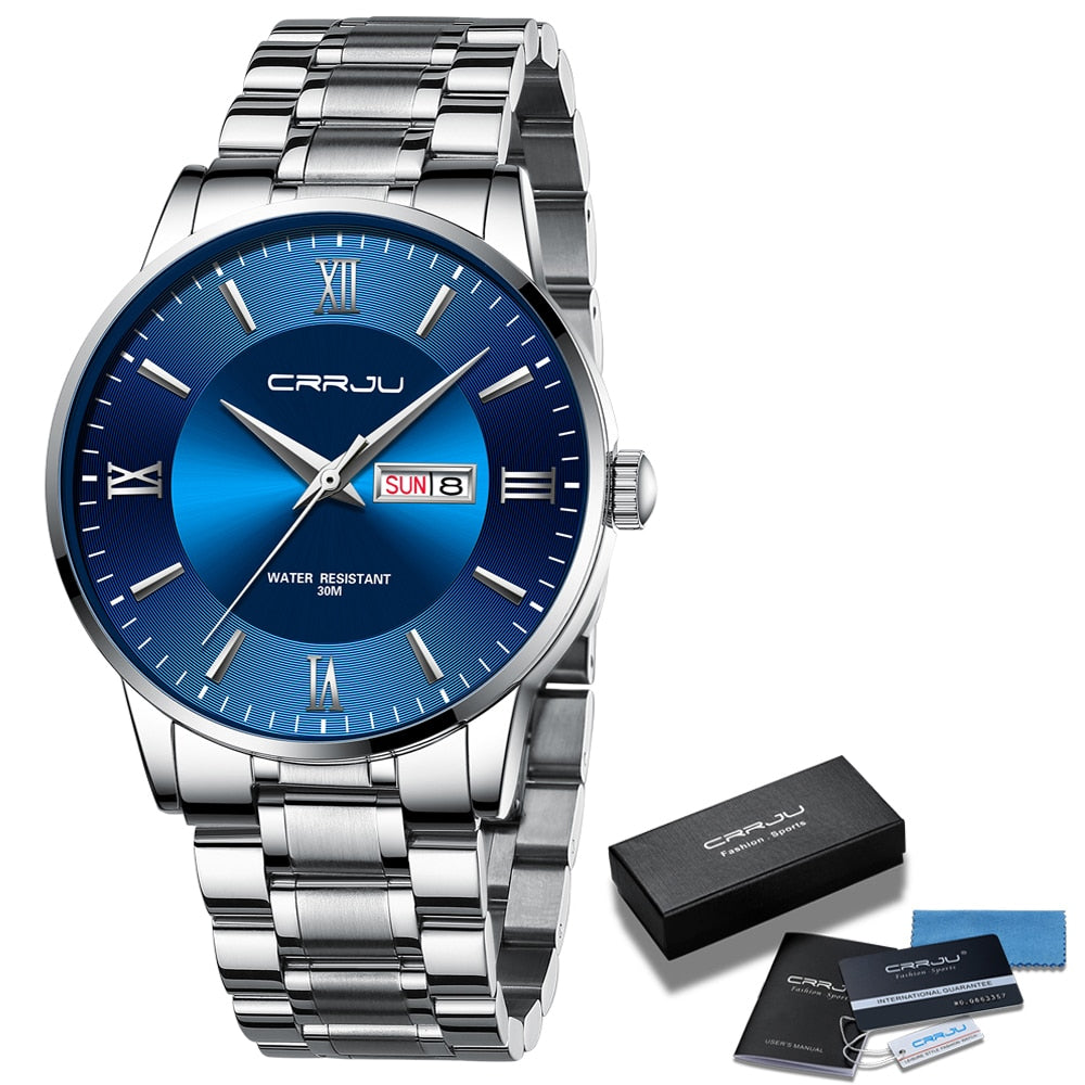Lisslune | Men's Luxury Waterproof Sports Watch – Stainless Steel Quartz Chronograph