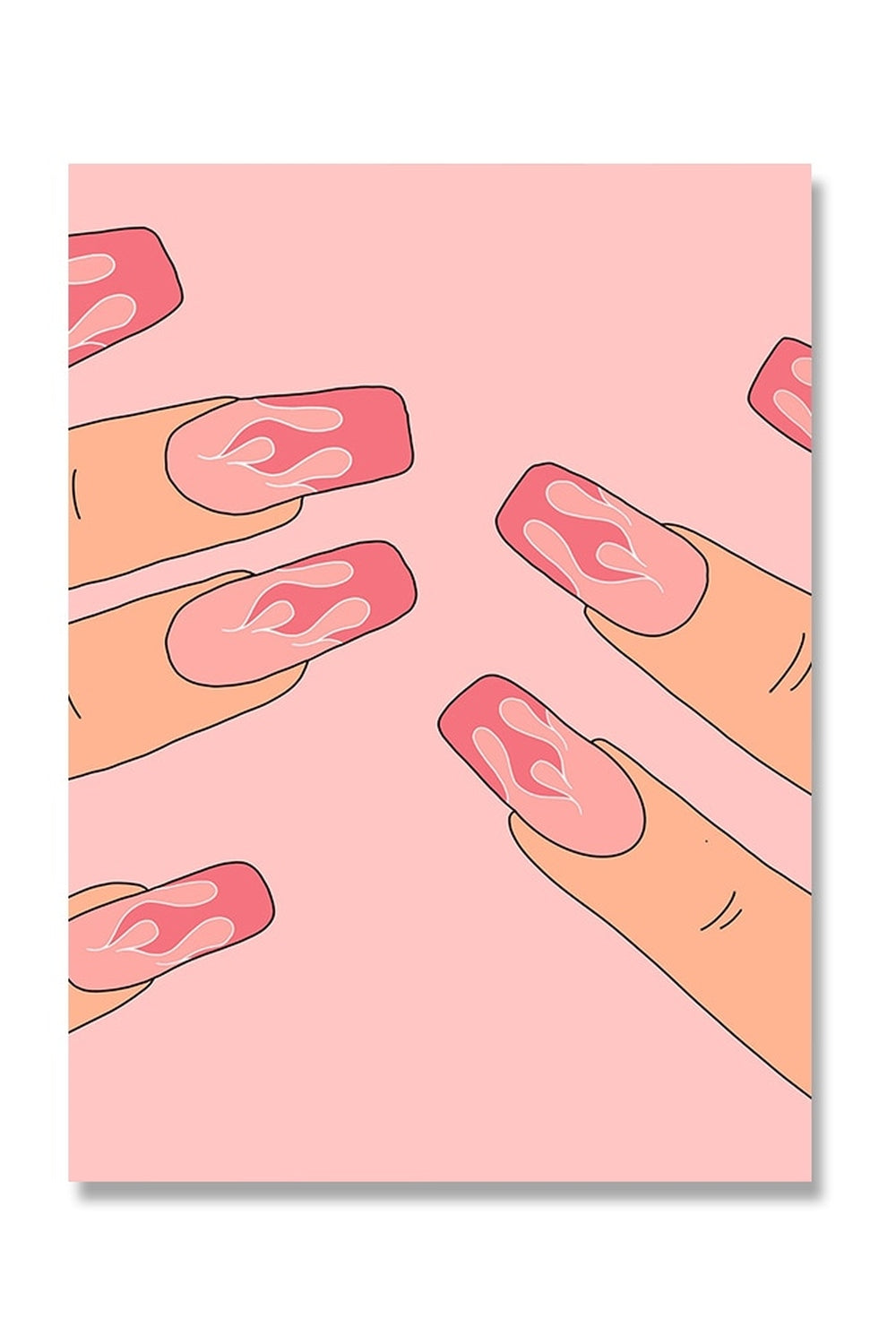 Lisslune | Pink Abstract Canvas Poster