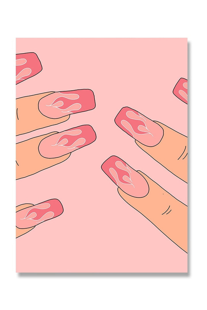 Lisslune | Pink Abstract Canvas Poster
