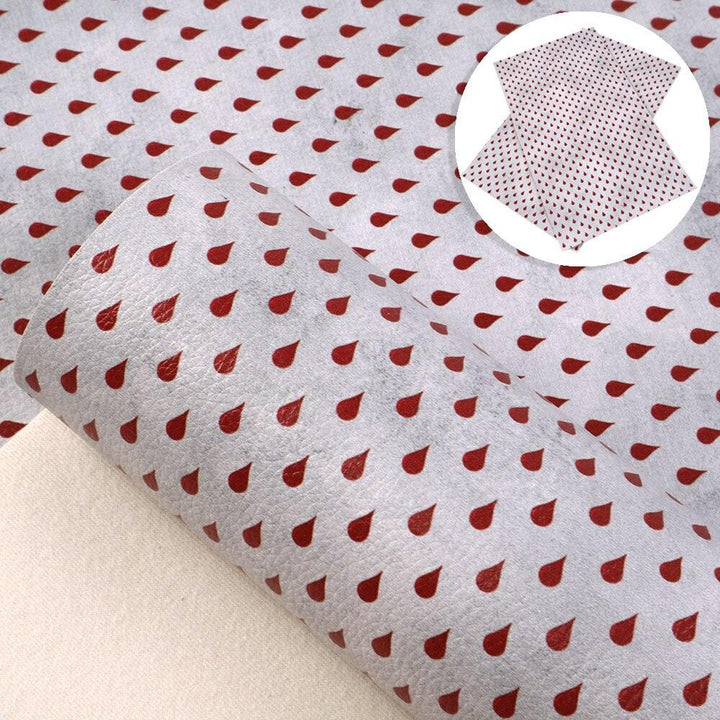 Lisslune | Chic Polka Dot Synthetic Leather Crafting Fabric