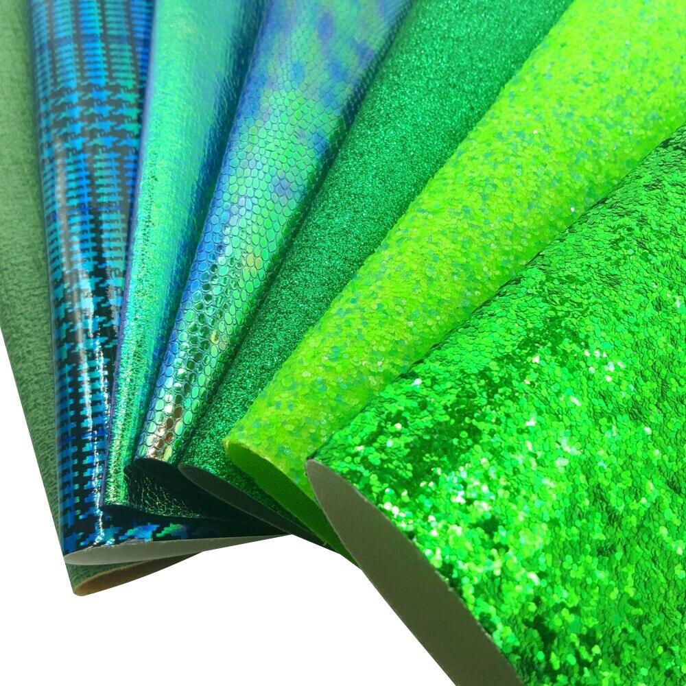 Lisslune | Lively Green Synthetic Leather Craft Sheets: Your Ultimate Creative Toolkit for Creative Projects