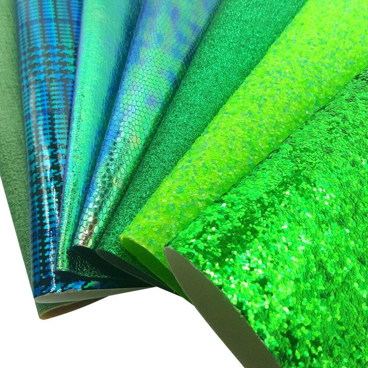 Lisslune | Lively Green Synthetic Leather Craft Sheets: Your Ultimate Creative Toolkit for Creative Projects