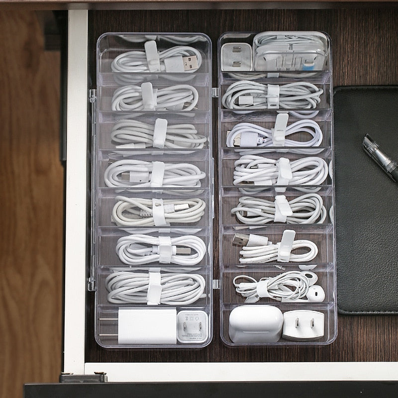 Lisslune | Transparent Cable Organizer Box