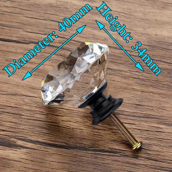 Lisslune | Glamorous Rainbow Crystal Glass Cabinet Knobs for Elegant Home Style
