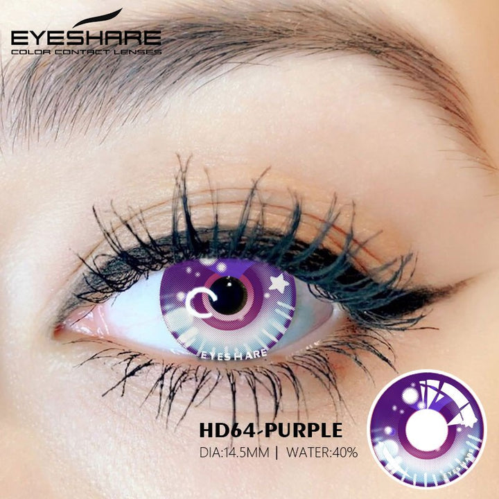 Rynx Cosplay HD64 Purple 14.5mm 1 Pair | 1 Year
