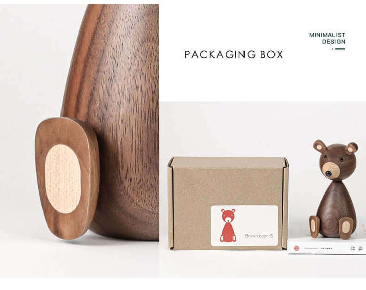 Lisslune | Danish Wood Brown Bear Family Ornaments