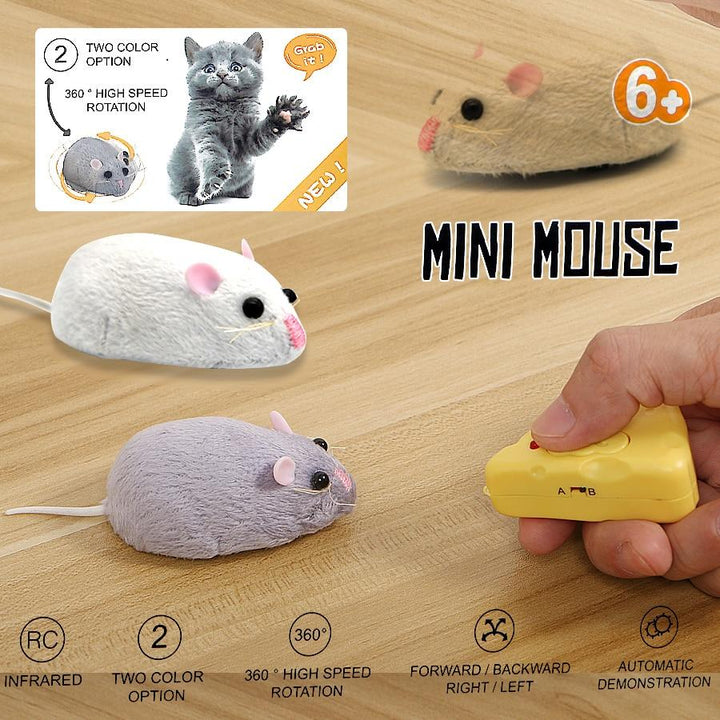 Lisslune | Wireless Cat Toy Mini Mouse incl. Remote Control