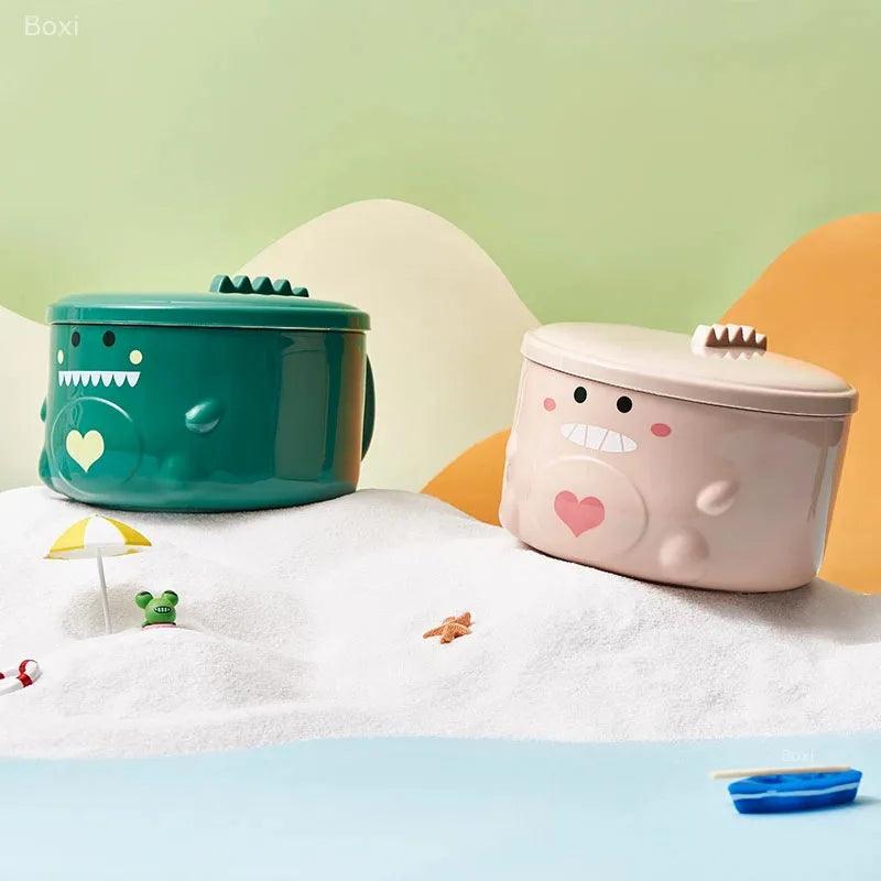 Lisslune | Dino-themed Stainless Steel Lunch Bowl Set - Fun Food Container for Kids