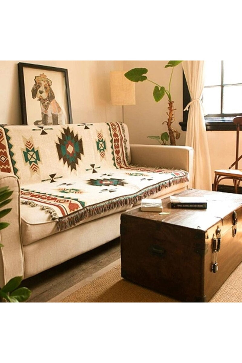 Lisslune | geometric sofa blanket