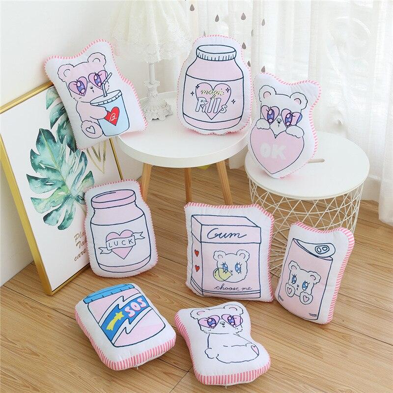 Lisslune | Charming Japanese inspired pink Beca Bear plush pillow - redefining comfort with style