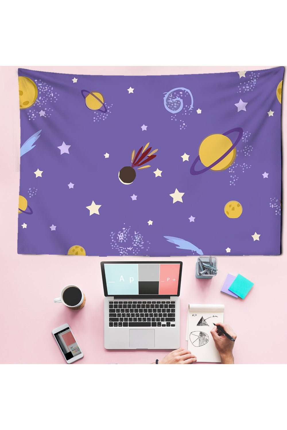 Lisslune | Pink Wall Tapestry