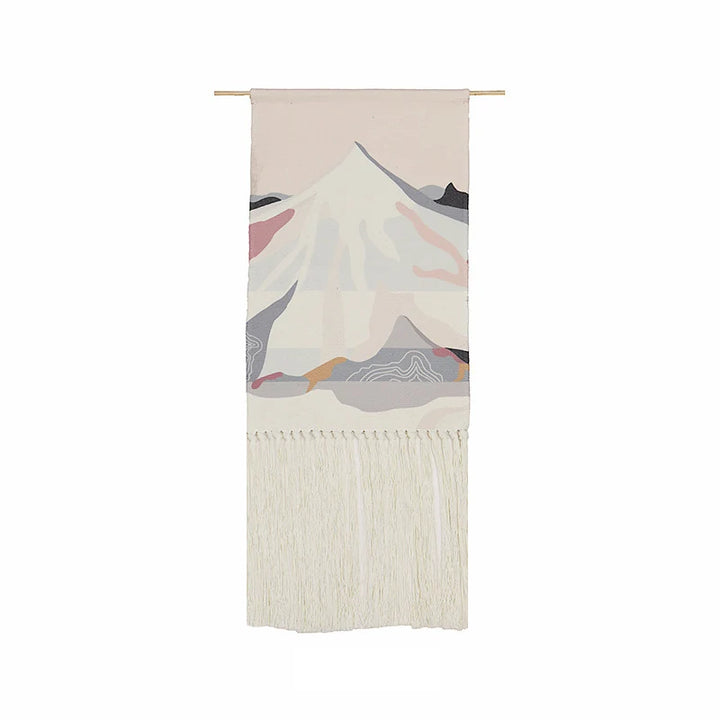 Rynx | Macramé Landscape Wall Tapestry with Handmade Tassels Dormitory Hotel Wall Fabric Blanket Cover Decoration Home Stay Aesthetic Decoration