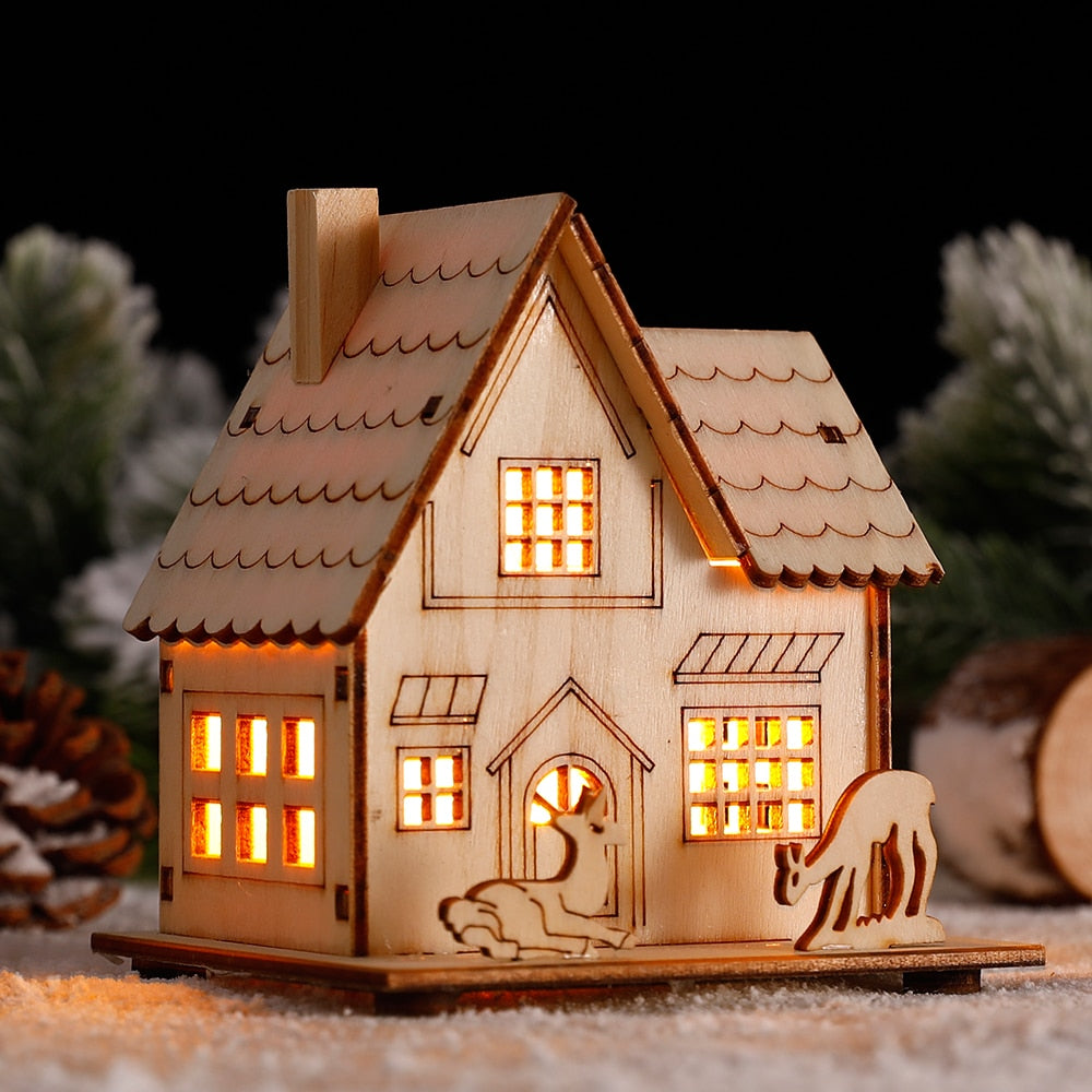 Lisslune | DIY Wooden Hanging House Decor Glowing Lamp