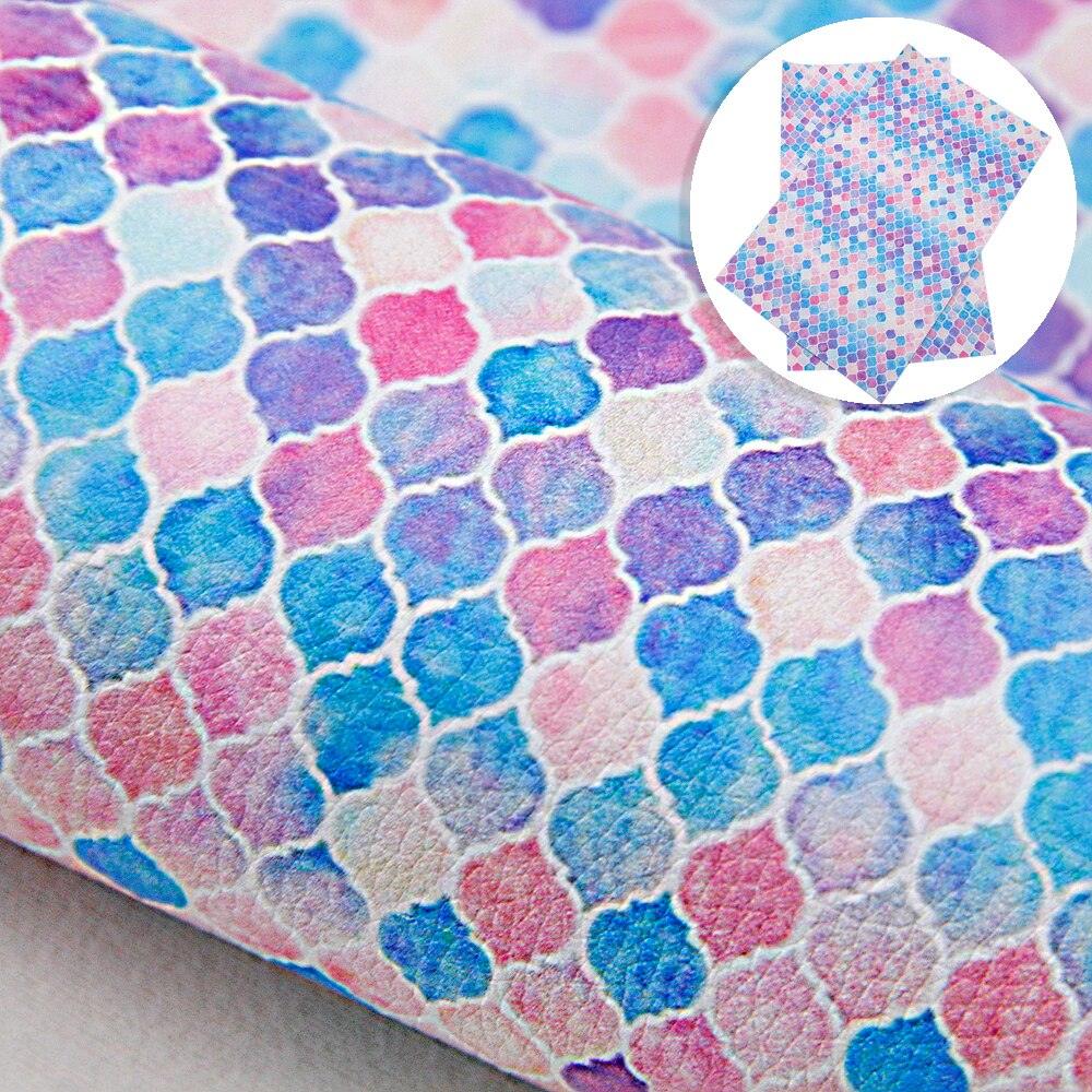 Lisslune | Stylish Geometric Synthetic Leather Creative Sheets for Innovative DIY Creations