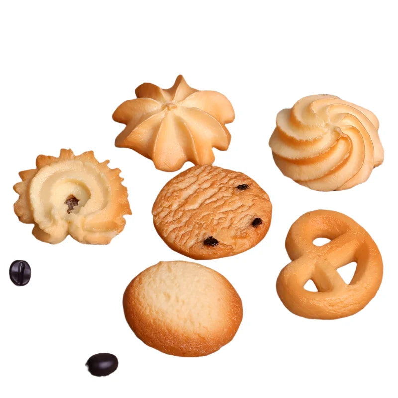 Lisslune | Charming 6-piece Synthetic Cookie Collection for Kitchen and Table Decor