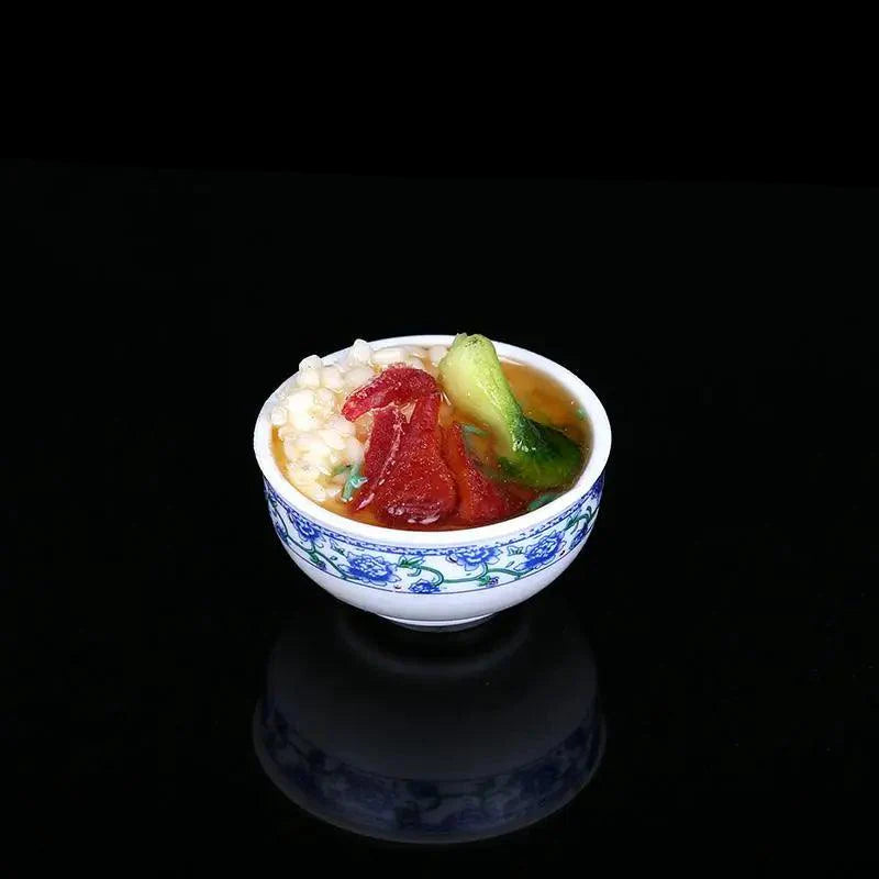 Lisslune | Enchanting Mini Chinese Cuisine Bowl Playset - Cute Decorative Items for Children and Home