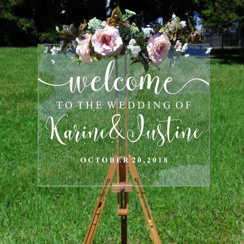 Lisslune | Customizable Wedding Mirror Decal: Personal Names & Date for Elegant Decoration