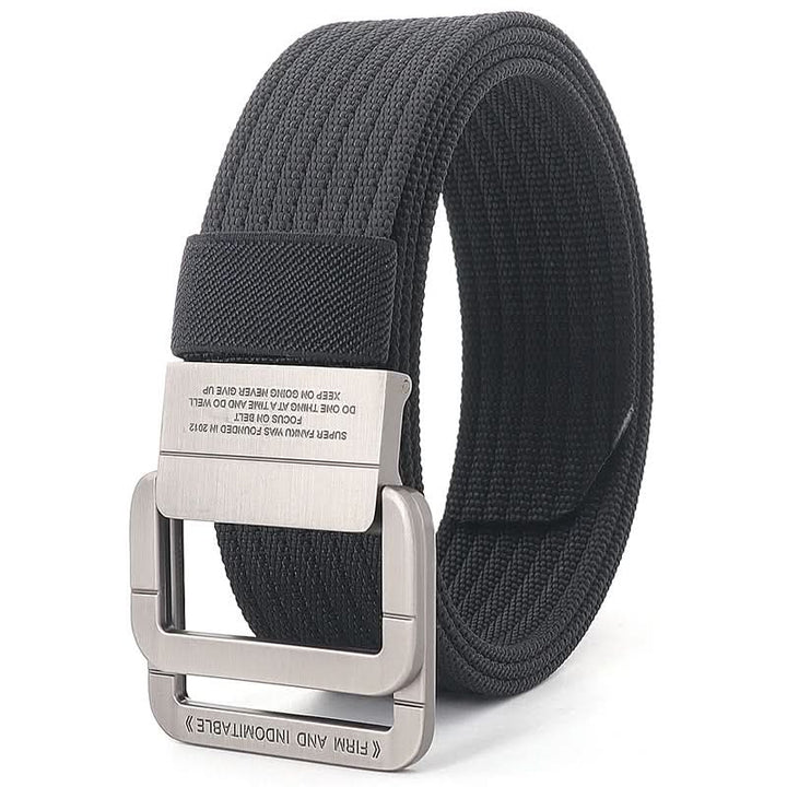 Lisslune | Unisex Canvas Belt – Double Metal Ring Buckle, Adjustable