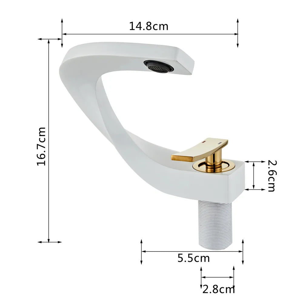 Lisslune | Nordic Arch Artistic Deck Mounted Faucet