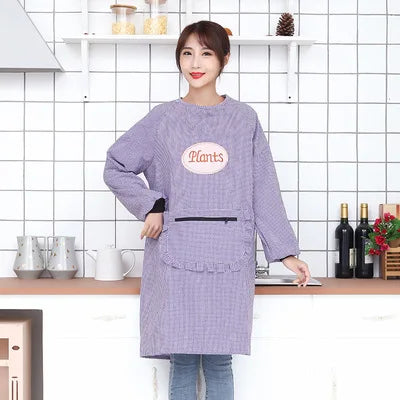 Lisslune | Cute Long Sleeve Waterproof Kitchen Apron