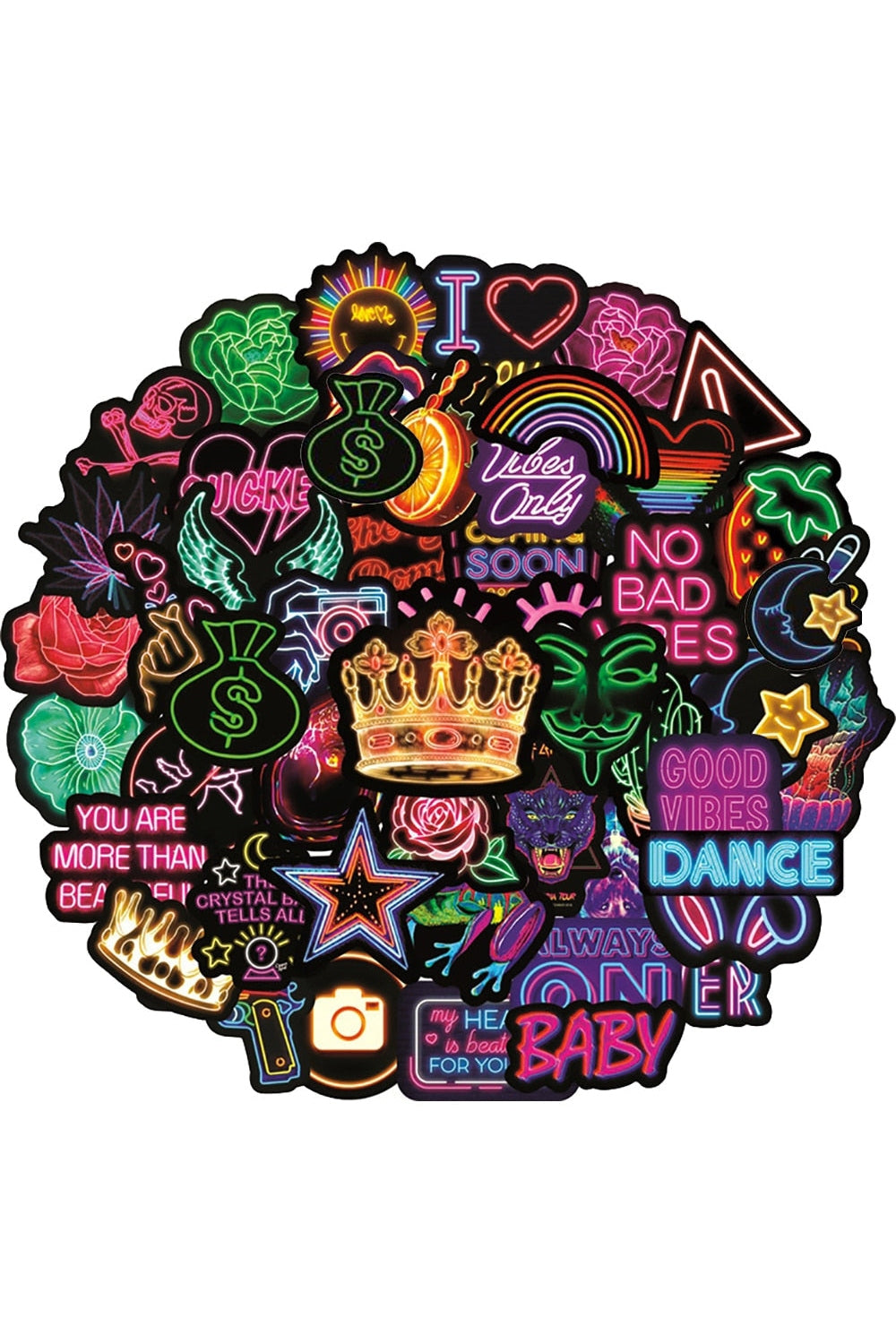 Lisslune | Style Neon Scrapbooking Sticker