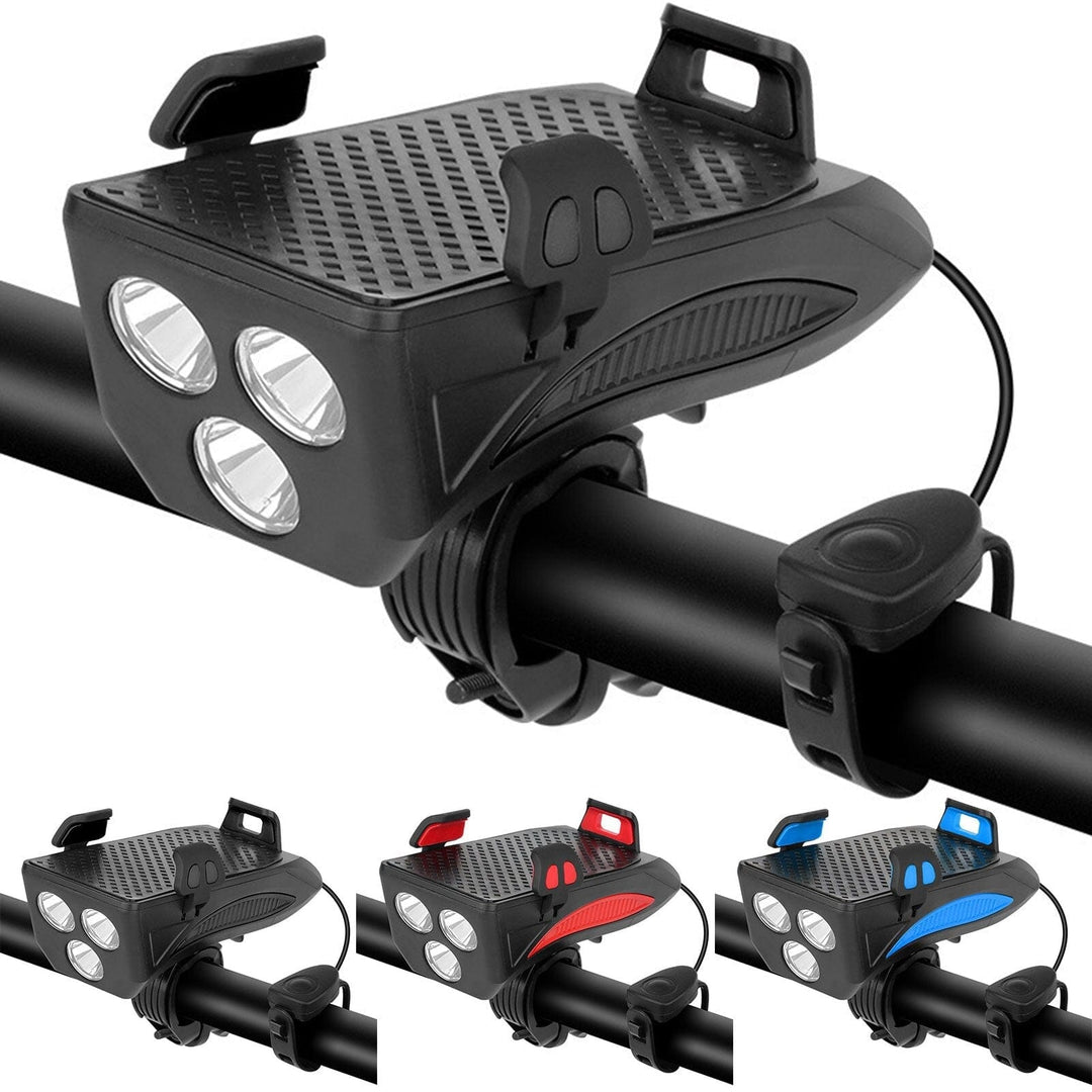 Lisslune | RideLight 4-in-1 Bike Light | Power Bank, Phone Holder & Horn | 400 Lumens Waterproof Light